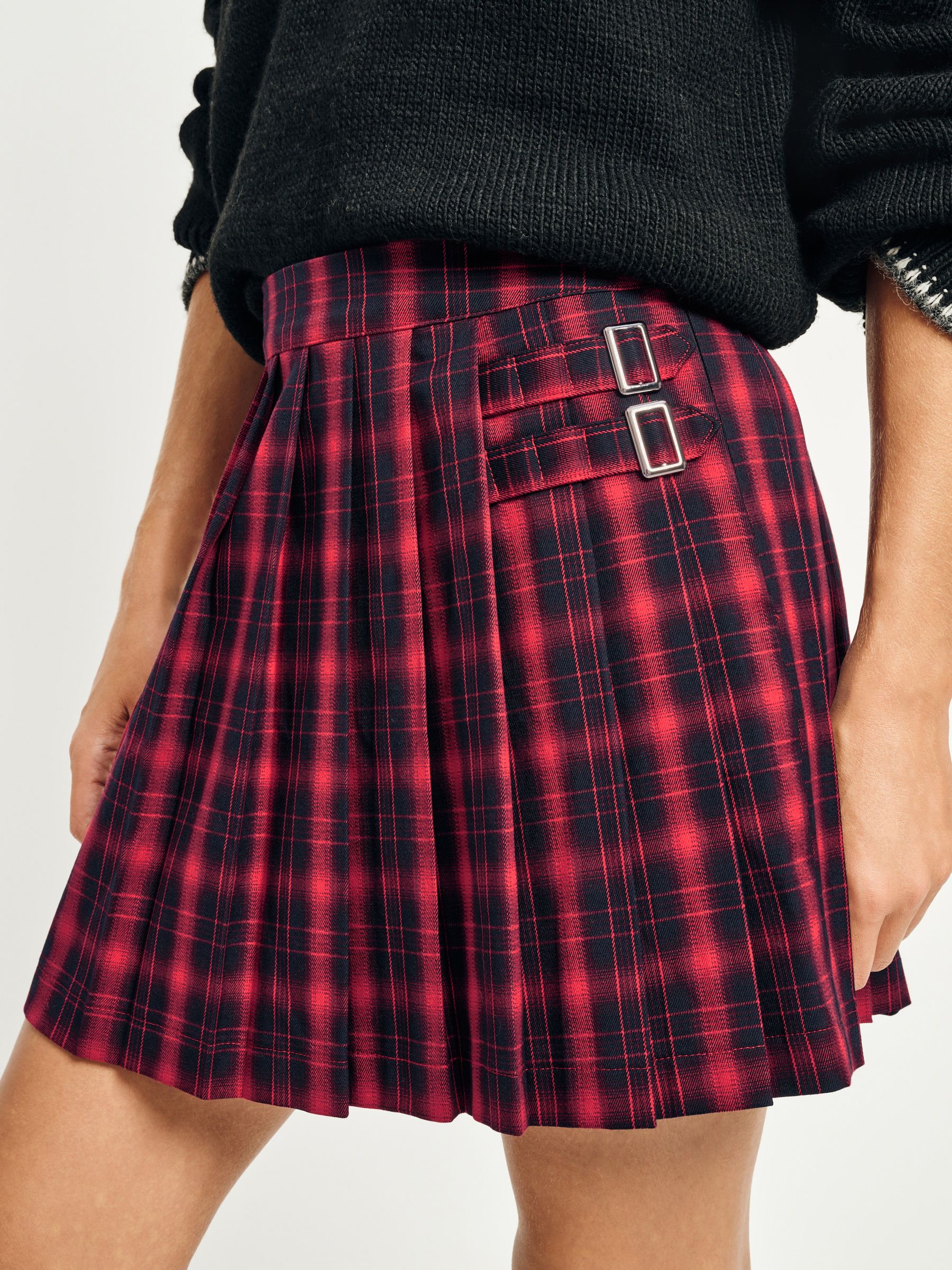 Buy Red Tartan Pleated Kilt Mini Skirt from Next USA