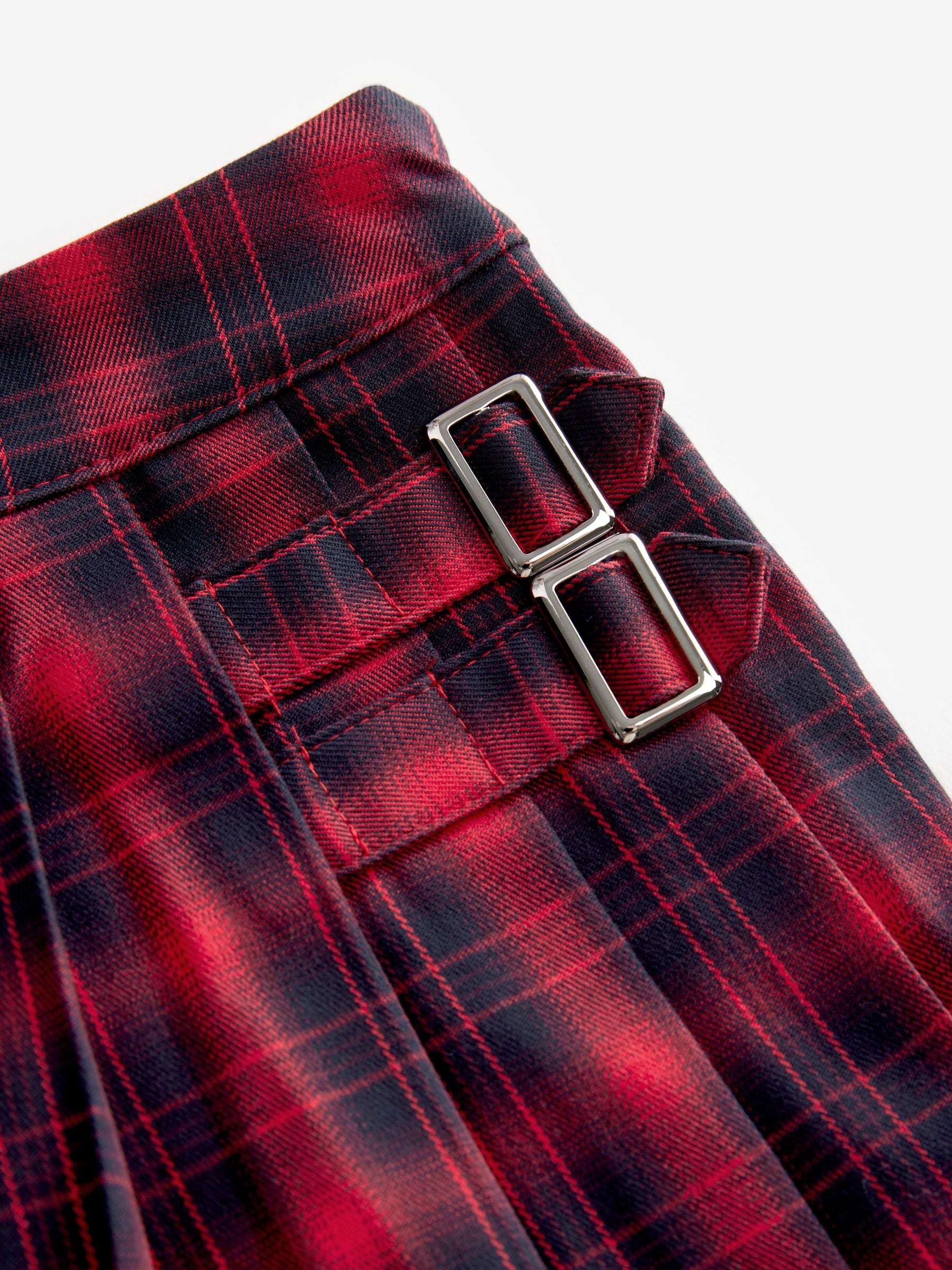 Buy Red Tartan Pleated Kilt Mini Skirt from Next USA