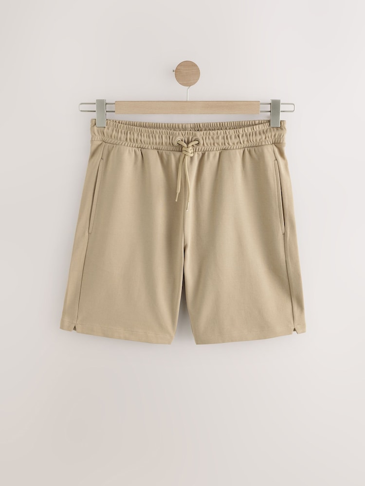 Stone Interlock 100% Cotton Shorts - Image 1 of 4