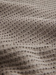 Neutral Relaxed Fit Cotton Rich Short Sleeve Bouclé Knit Crew T-Shirt - Image 7 of 7