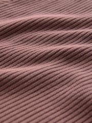 Rosa blush - Camisa polo canelada texturizada com textura canelada 100% algodão de modelagem regular - Imagem 7 de 7