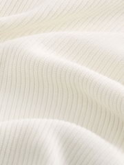 Ecru White Regular Fit 100% Cotton Short Sleeve Tipped Knitted Shirt - Image 7 of 8