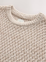Neutral Regular Fit Cotton Rich Textured Knitted Tank - Image 7 of 8