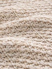 Neutral Regular Fit Cotton Rich Textured Knitted Tank - Image 8 of 8
