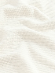 Ecru White Regular Fit Cotton Rich Textured Knit Crew T-Shirt - Image 8 of 8