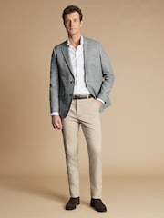 Charles Tyrwhitt Grey Linen Cotton Jacket - Image 3 of 5