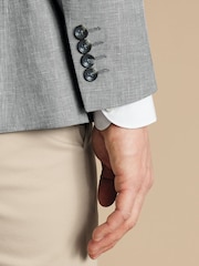 Charles Tyrwhitt Grey Linen Cotton Jacket - Image 4 of 5