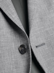 Charles Tyrwhitt Grey Linen Cotton Jacket - Image 5 of 5