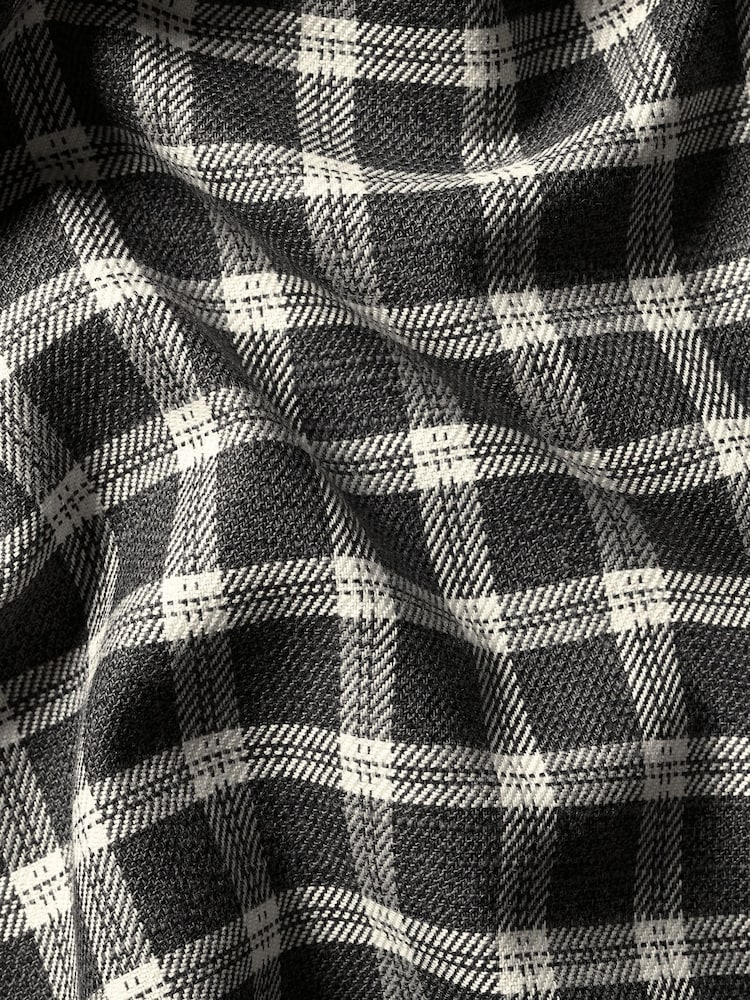 Charles Tyrwhitt Grey Slim Fit Check Non-Iron Twill 100% Cotton Shirt - Image 7 of 7