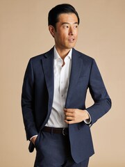 Charles Tyrwhitt Blue Slim Fit Ultimate Suit: Jacket - Image 1 of 5