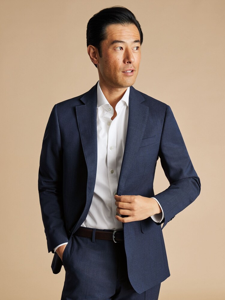Charles Tyrwhitt Blue Slim Fit Ultimate Suit: Jacket - Image 1 of 5