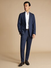 Charles Tyrwhitt Blue Slim Fit Ultimate Suit: Jacket - Image 3 of 5