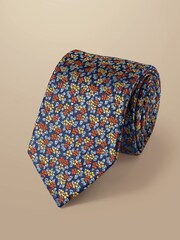 Charles Tyrwhitt Blue Floral Silk Tie - Image 1 of 2