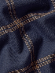 Charles Tyrwhitt Blue Slim Fit Check Non-Iron Twill 100% Cotton Shirt - Image 6 of 6