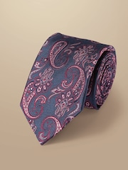 Charles Tyrwhitt Blue Paisley Silk Tie - Image 1 of 2