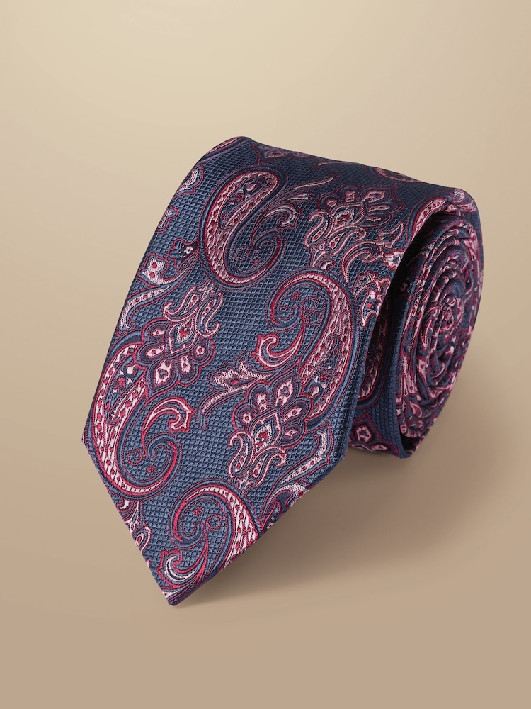 Charles Tyrwhitt Blue Paisley Silk Tie - Image 1 of 2