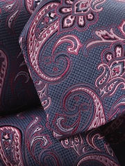 Charles Tyrwhitt Blue Paisley Silk Tie - Image 2 of 2