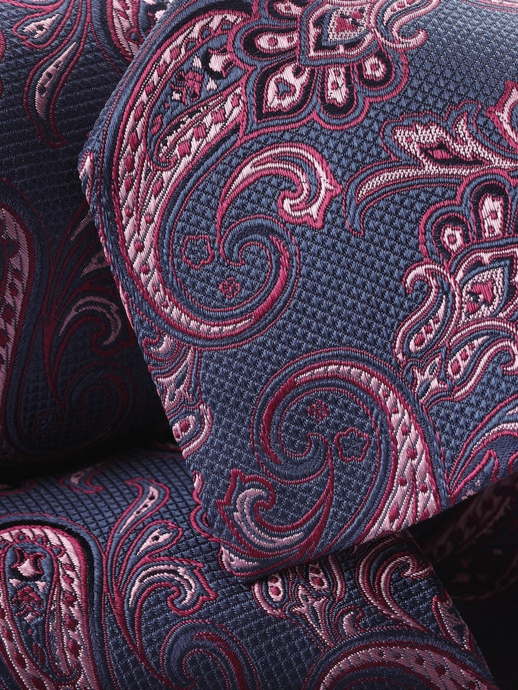 Charles Tyrwhitt Blue Paisley Silk Tie - Image 2 of 2