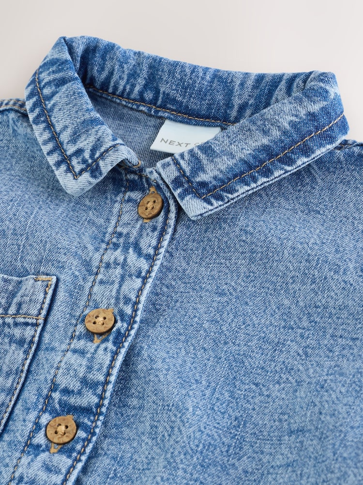 Blue Denim Denim 100% Cotton Jumpsuit - Image 2 of 3