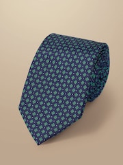 Charles Tyrwhitt Blue Print Silk Tie - Image 1 of 2