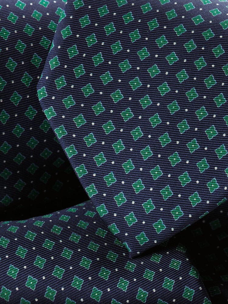 Charles Tyrwhitt Blue Print Silk Tie - Image 2 of 2