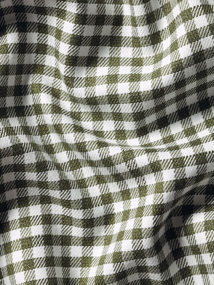Charles Tyrwhitt Green Slim Fit Check Non-Iron Twill 100% Cotton Shirt - Image 6 of 6