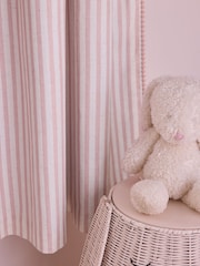 Pink Stripe Pencil Pleat Blackout Curtains - Image 5 of 8