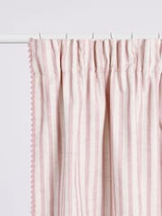 Pink Stripe Pencil Pleat Blackout Curtains - Image 7 of 8