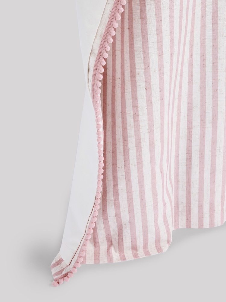 Pink Stripe Pencil Pleat Blackout Curtains - Image 8 of 8