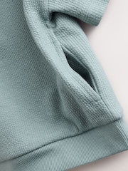 Mineral Blue Jersey Textured Hoodie and Shorts Set (3mths-7yrs) - Image 8 of 8