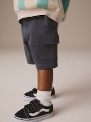 Blue/Ecru Stripe Jersey Sweatshirt and Shorts Set (3mths-7yrs) - Image 2 of 4