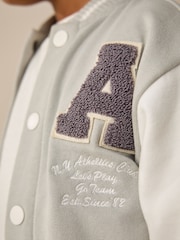 Grey Jersey Letterman And Pintuck Shorts Set (3mths-7yrs) - Image 3 of 4