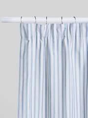 Blue Stripe Pencil Pleat Blackout Curtains - Image 5 of 8
