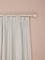 Sage Stripe Pencil Pleat Blackout Curtains - Image 3 of 8