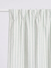Sage Stripe Pencil Pleat Blackout Curtains - Image 6 of 8