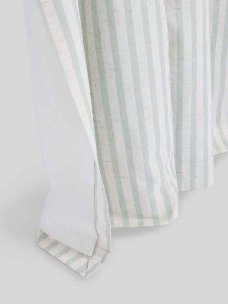Sage Stripe Pencil Pleat Blackout Curtains - Image 7 of 8