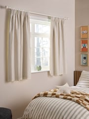 Rust Stripe Pencil Pleat Blackout Curtains - Image 1 of 8