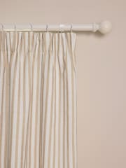 Rust Stripe Pencil Pleat Blackout Curtains - Image 4 of 8