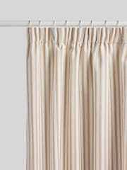 Rust Stripe Pencil Pleat Blackout Curtains - Image 6 of 8