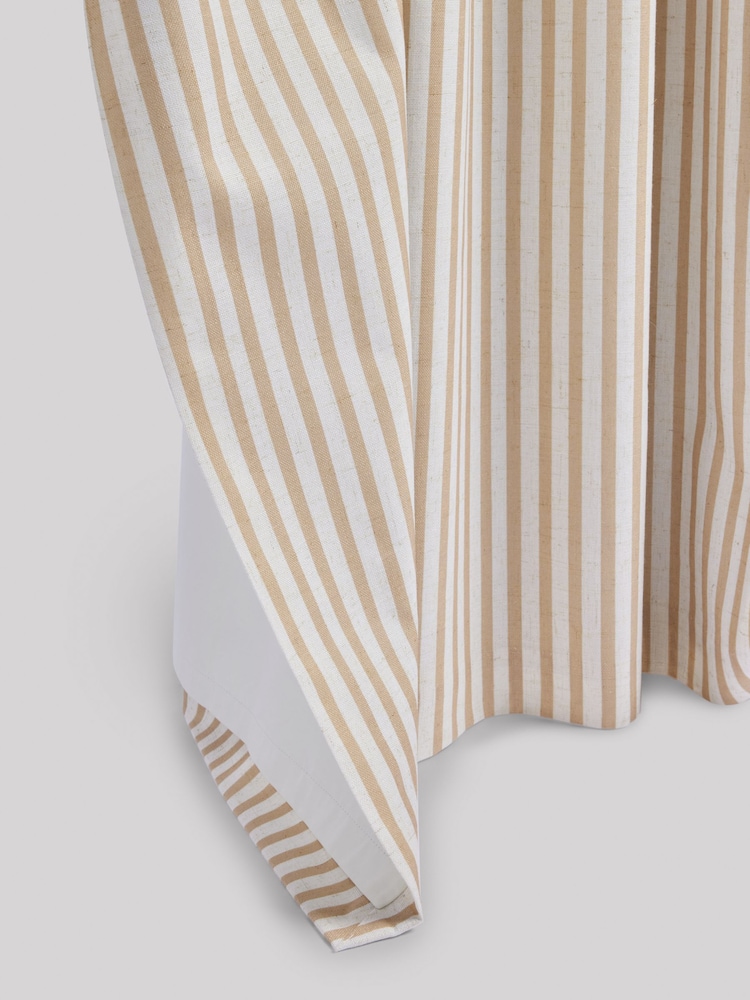 Rust Stripe Pencil Pleat Blackout Curtains - Image 7 of 8