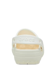 Crocs White Adults Floral Cut Out Clogs - Image 6 of 7