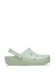 Crocs Jade Tint Adults Floral Cut Out Clogs - Image 1 of 9