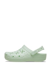 Crocs Jade Tint Adults Floral Cut Out Clogs - Image 2 of 9