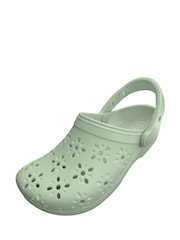 Crocs Jade Tint Adults Floral Cut Out Clogs - Image 4 of 9