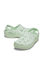 Crocs Jade Tint Adults Floral Cut Out Clogs - Image 5 of 9