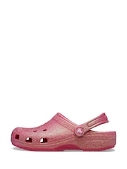 Crocs Dragon Fruit Adults Glitter Clogs - Image 2 of 7