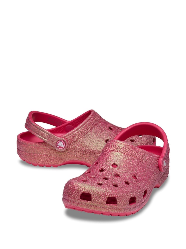 Crocs Dragon Fruit Adults Glitter Clogs - Image 5 of 7