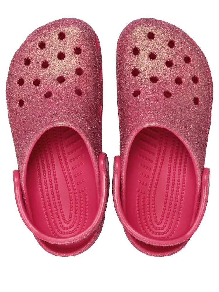 Crocs Dragon Fruit Adults Glitter Clogs - Image 6 of 7