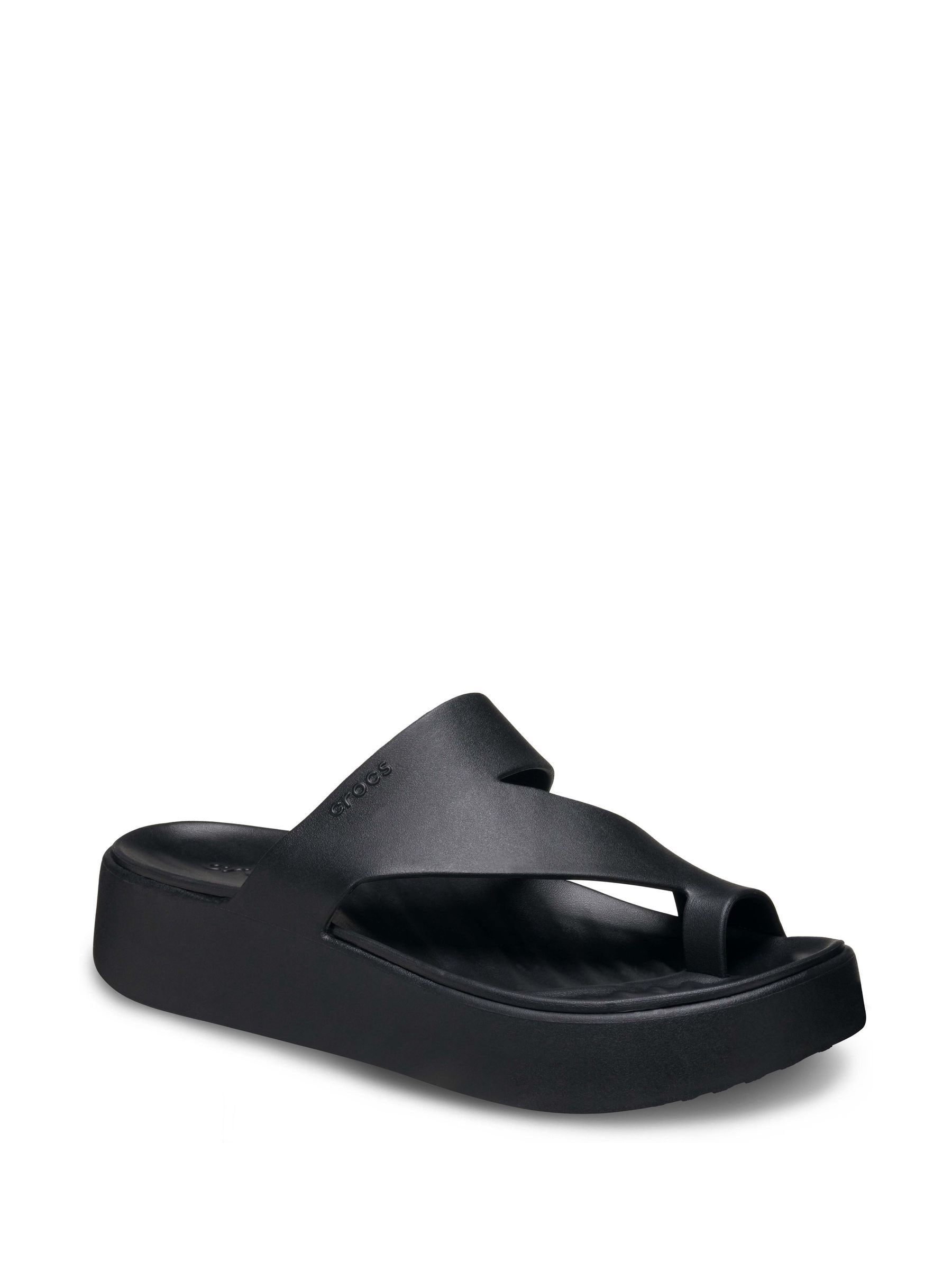Buy Crocs Black Adults Getaway Platform Toe Loop Sandals from Next