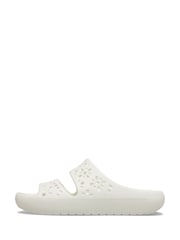 Crocs White Classic Floral Cut Out Sandals - Image 2 of 7